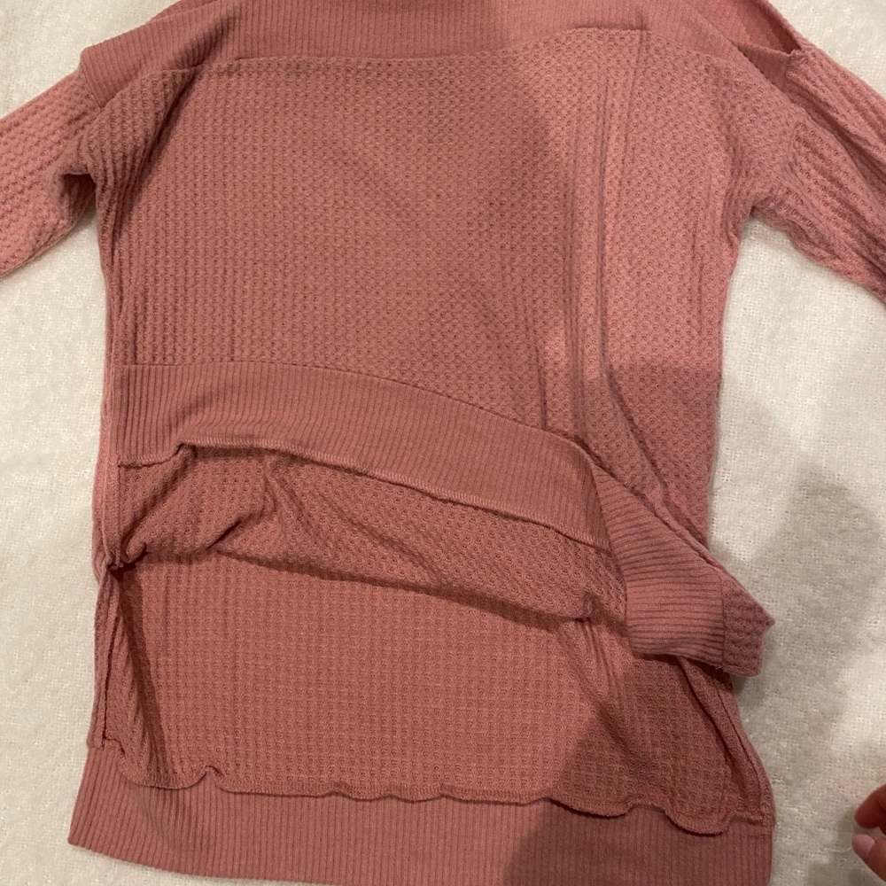 Design Lab Open Shoulder Waffle Knit Sweater - image 2